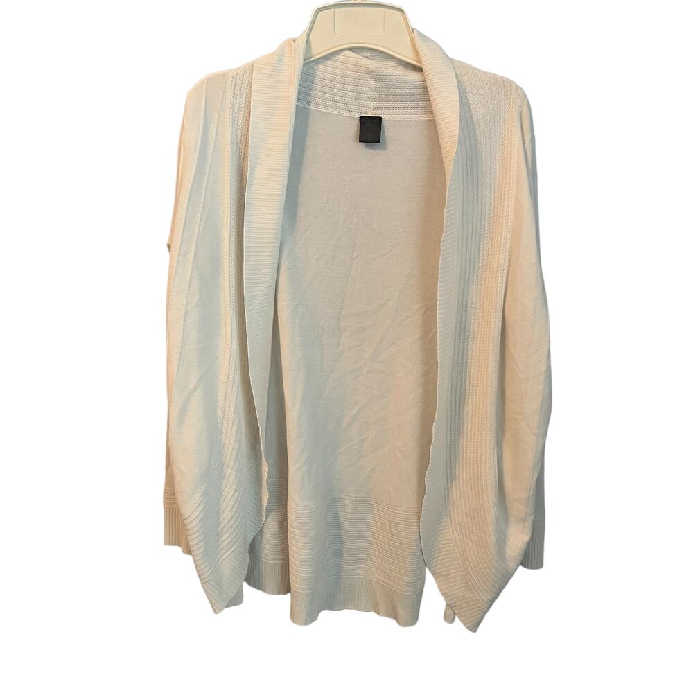 Madison Lilly White Open Front Cardigan size medium